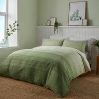 Fusion - Contemporary Green Duvet Cover - King Bedding Size (230 x 220cm) - Reversible Design - Ombre Green Bedding - Sage Green Duvet Cover - Light Green Stripe Duvet Cover - Green Lines Bedding
