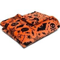Bedlam Boo Halloween Plush Fleece Throw