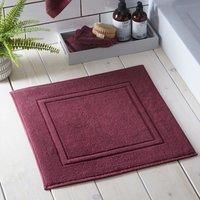 Drift Home - Abode Eco - 80% BCI Cotton, 20% Recycled Polyester Shower Mat - 50 x 50cm in Claret
