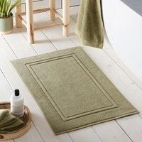 Drift Home - Khaki Bath Mat (50 x 80cm) - Soft & Absorbent - 550GSM Premium Bathroom Mat - Sustainable Cotton (BCI) - Recycled - Machine Washable - Bath Rug Green Khaki - Khaki Green Bath Rug
