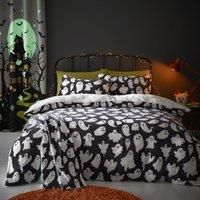 Bedlam Spooky Ghosts Fleece Duvet Cover Set - Grey