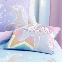 Bedlam - Unicorn - Velvet Filled Cushion - 43 x 43cm in Pink