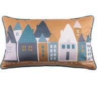 Fusion - Nordica - Velvet Filled Cushion - 30 x 50cm in Ochre
