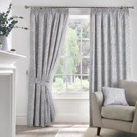 Dreams & Drapes 70 Curtains - 100% Cotton Pair of Pencil Pleat Curtains With Tie-Backs - 46" Width x 72" Drop (117 x 183cm) in Aveline