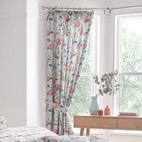 Dreams & Drapes Design - Botanical Fruit - Pair of Pencil Pleat Curtains - 66" Width x 72" Drop (168 x 183cm) in Green