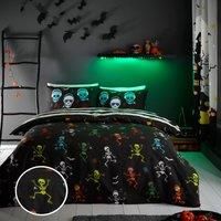 Bedlam Dancing Skeltons Glow In The Dark Double Duvet Set