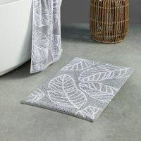 Fusion Bathroom - Matteo - 100% Cotton Bath Mat - 50 x 80cm in Grey