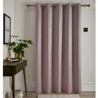 Eyelet Single Door Curtain Panel Strata Semi-Plain Dim-Out Ready Made By Fusion