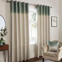Ombre Strata Chic Sleek Dim Out Woven Eyelet Ring Top Curtains Pair