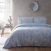 Drift Home - Eco-Friendly Blue Coral Reef Duvet Cover - King Bedding Size (230 x 220cm) - Sustainable Recycled Cotton - Reversible Designs - 2 Pillowcases - Blue Bedding - Ocean Sea Duvet Cover