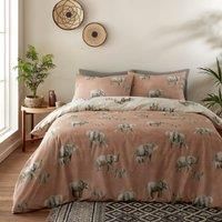 Duvet Cover Bedding Set Reversible Easy Care Ella The Elephant by Fusion Natural