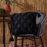 Drift Home Alda Outdoor Filled Cushion 43cm x 43cm Black