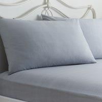 Dreams & Drapes - Grey Polka Dot Super King Fitted Sheet (200 x 182 x 28cm) - 2x Pillowcases Included - Grey Bed Sheets & Pillow Cases with White Polka Dot - Grey Bedding