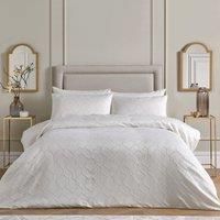 Soiree - Montez - Jacquard Duvet Cover Set - Double Bed Size in Ivory