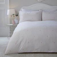 Serene Decorative Heart Duvet Cover Bedding Set Blush