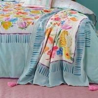 Appletree Style - Festival - Tasselled Throw - 130 x 180cm in Duck Egg