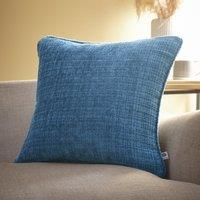 Appletree - Teal Chenille Cushion (43 x 43cm) - 100% Recycled Polyester - Filling Included - Teal Blue Cushion with Cover Included/Cushion Insert - Cushion in Teal for Sofa/Living Room
