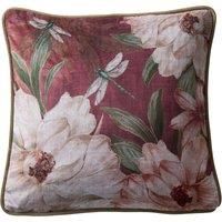 Appletree Fiorella Velvet Filled Cushion 43cm x 43cm Wine