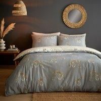 Fusion - Grey/White Giraffe Duvet Cover - Single Bedding Size (140 x 200cm) - Reversible Design - Zoo Animals Bedding - Grey & White Bedding with Giraffes Print - Popper Closure - Giraffe Gifts