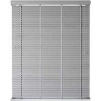 New Edge Blindslight Grey Faux Wood Venetian Blind With Tapes 135Cm X 160Cm