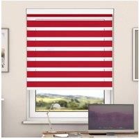 New Edge Blinds Pepper Day & Night Zebra Roller Blind with Cassette in Dark Red | Size: 200 cm width x 183 cm drop
