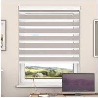 New Edge Blinds Amphora Day & Night Zebra Roller Blind with Cassette in Beige | Size: 115 cm width x 200 cm drop