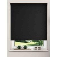 Thermal Blackout Roller Blinds 175cm Drop x Width 140cm Black