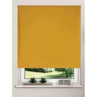 Thermal Blackout Roller Blinds (165cm Drop) Trimmable (Ochre, 70cm (27.55"))