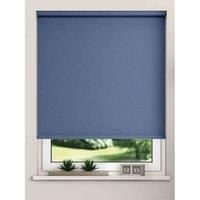 Thermal Blackout Roller Blinds (165cm Drop) Trimmable (Navy, 70cm (27.55"))