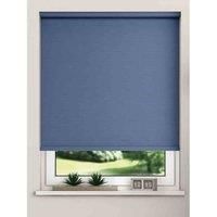 Thermal Blackout Roller Blinds (165cm Drop) Trimmable (Navy, 90cm (35.43"))