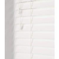 New Edge Blinds Wooden Venetian Blinds with Strings (120cm Drop) Ultra White Gloss | Size: 105 cm