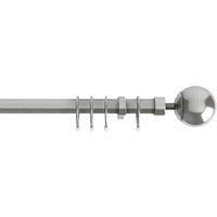 New Edge Blinds Finesse Extendable Curtain Pole Satin cm Finesse Extendable Curtain Pole 22-25mm 170cm, Silver