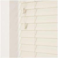 Smooth Finish Faux Wood Venetian Blinds with Strings 130cm Drop