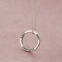Posh Totty Designs Women's Personalised Sterling Silver Medium Message Necklace | Size: Standard