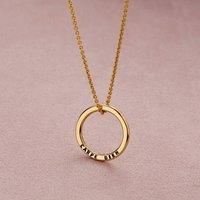 Posh Totty Designs Women's Personalised Yellow Gold Medium Message Necklace | Size: Standard
