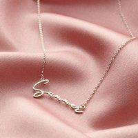 Posh Totty Designs Women's Sterling Silver Script Name Necklace