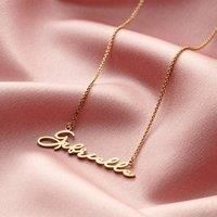 Posh Totty Designs Women's Yellow Gold plated Script Name Necklace