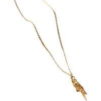Posh Totty Designs Women's Yellow Gold Plated Soulmate Parrot Charm Necklace