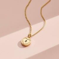 Posh Totty Designs Women's Yellow Gold Mini Personalised Sweetheart Necklace | Size: Standard