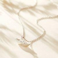 Posh Totty Designs Women's Sterling Silver Origami Boat Charm Necklace