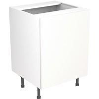 KitchenKIT Slab 60cm Base Sink Unit - Gloss White