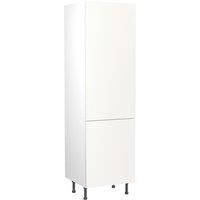 KitchenKIT Slab 60cm Fridge and Freezer Unit - Matt White