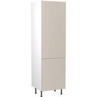 KitchenKIT Slab 60cm Fridge and Freezer Unit - Matt Light Grey