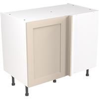 Kitchen Kit Flatpack Shaker Kitchen Cabinet Base Blind Corner Unit Ultra Matt 1000mm in Cashmere MFC