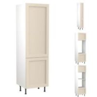 Kitchen Kit Cabinets Shaker Tall Units Matt Cashmere Door & Soft Close Hinges