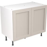 Kitchen Kit Flatpack Shaker Kitchen Cabinet Base Unit Ultra Matt 1000mm in Light Grey MFC