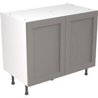 Kitchen Kit Flatpack Shaker Kitchen Cabinet Base Unit Ultra Matt 1000mm in Dust Grey MFC