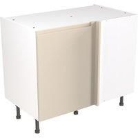KitchenKIT J-Pull Handleless 100cm Blind Corner Base Unit - Matt Cashmere
