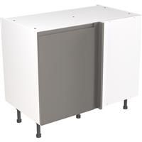 Kitchen Kit Flatpack J-Pull Kitchen Cabinet Base Blind Corner Unit Ultra Matt 1000mm in Dust Grey MFC