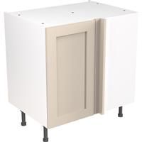 Kitchen Kit Flatpack Shaker Kitchen Cabinet Base Blind Corner Unit Ultra Matt 800mm in Cashmere MFC